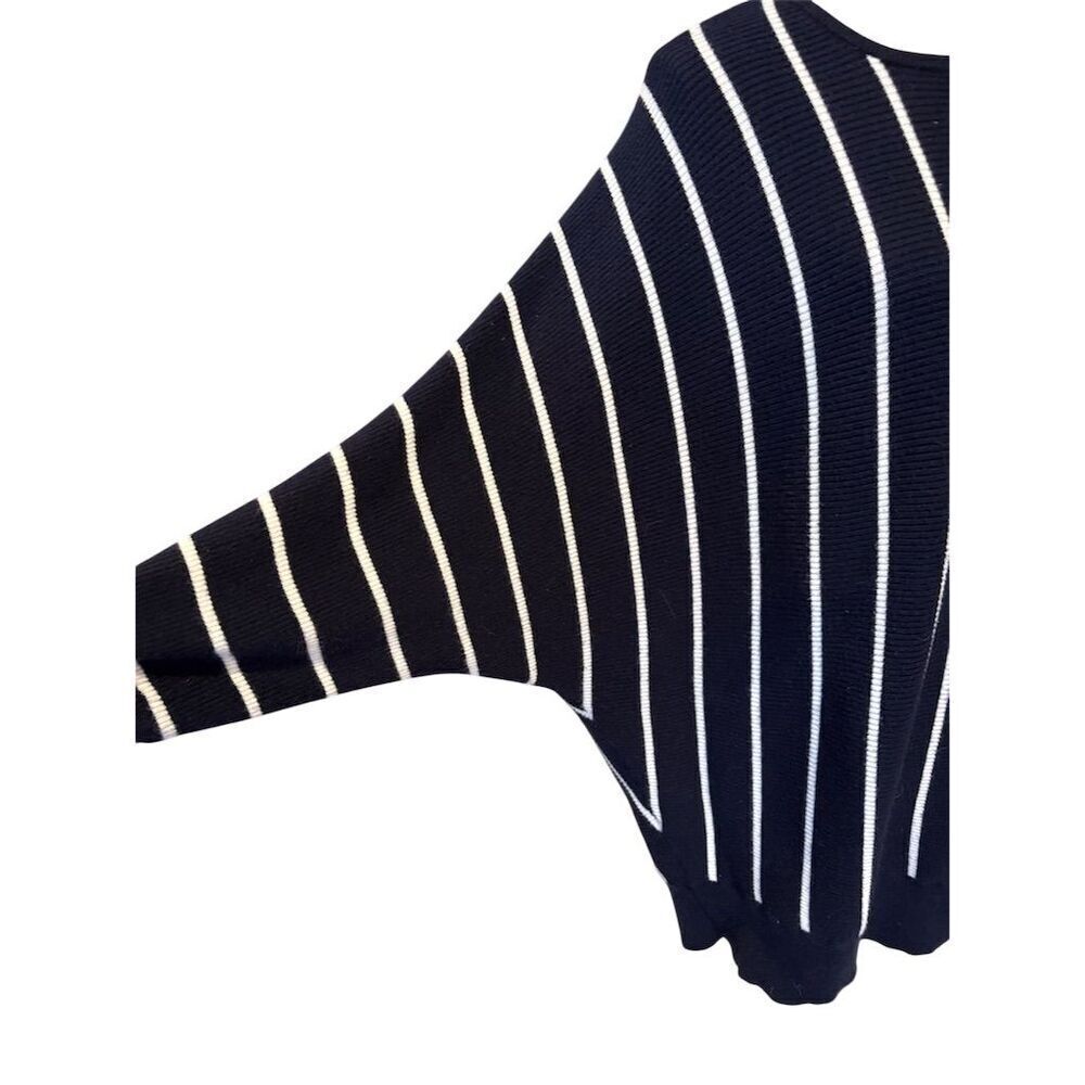 Philosophy Women's 2XL Navy & Cream Striped Dolman Sleeve Sweater - Picture 4 of 9